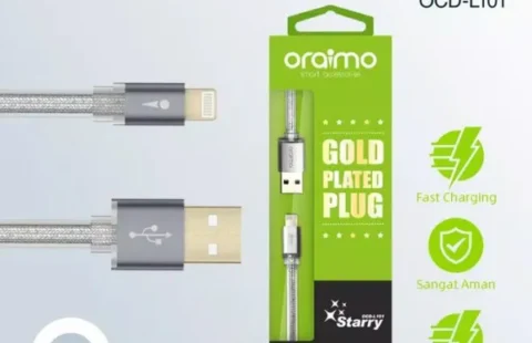 Oraimo OCD-L101 Gold plated Lighting Data Iphone Cable