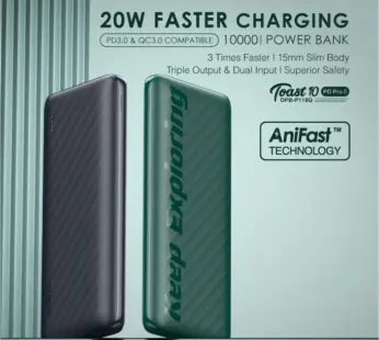 Oraimo OPB-P118Q Toast 10 Flash II 10000mAh Powerbank (Black)